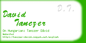 david tanczer business card